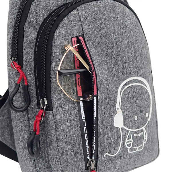 Men's nylon luminous chest bag